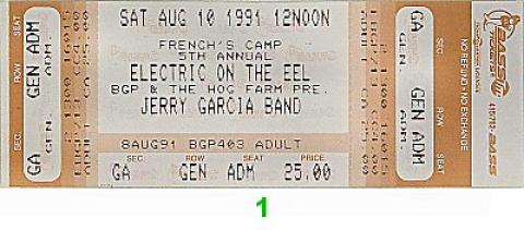 Jerry Garcia Vintage Ticket