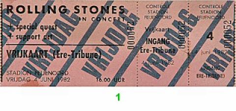 The Rolling Stones Vintage Ticket