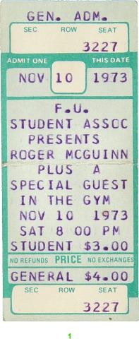 Roger McGuinn Vintage Ticket