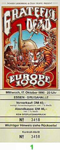 Grateful Dead Vintage Ticket
