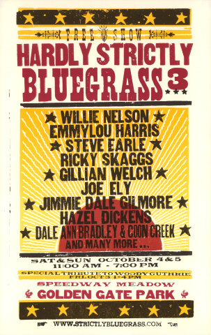 Hardly Strictly Bluegrass Festival Poster