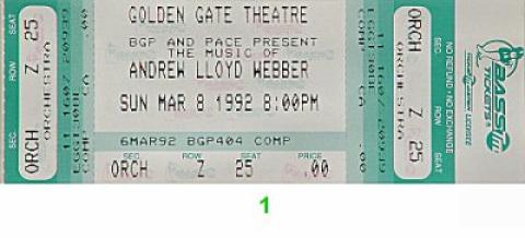 Michael Crawford Vintage Ticket