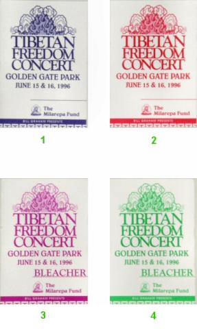 Tibetan Freedom Concert Backstage Pass