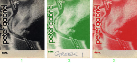 Peter Gabriel Backstage Pass