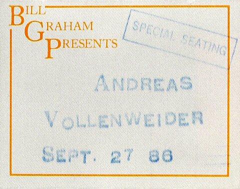 Andreas Vollenweider Backstage Pass