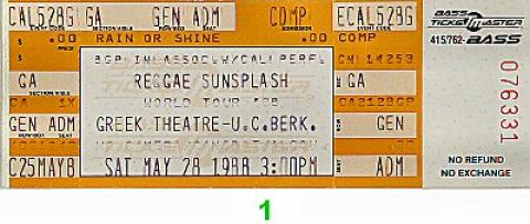 Yellowman Vintage Ticket