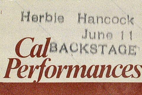 Herbie Hancock & the Headhunters II Backstage Pass