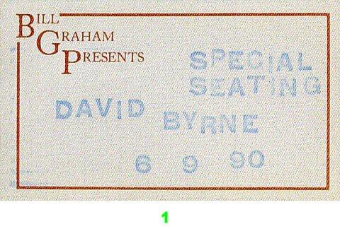 David Byrne Backstage Pass
