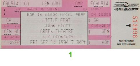 Little Feat Vintage Ticket