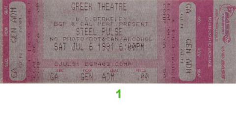 Reggae Sunsplash Festival Vintage Ticket