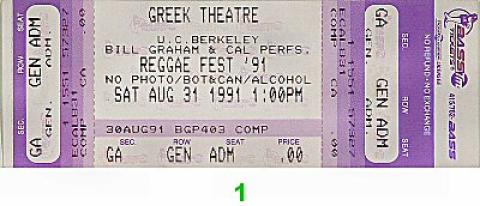 Jimmy Cliff Vintage Ticket