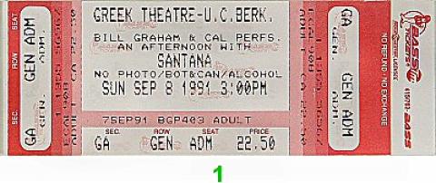 Santana Vintage Ticket