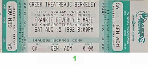 Maze Featuring Frankie Beverly Vintage Ticket
