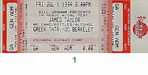 James Taylor Vintage Ticket