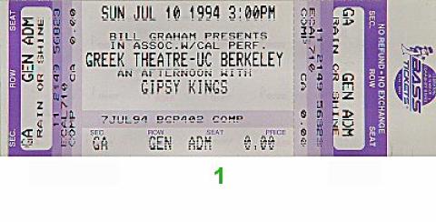 Gipsy Kings Vintage Ticket