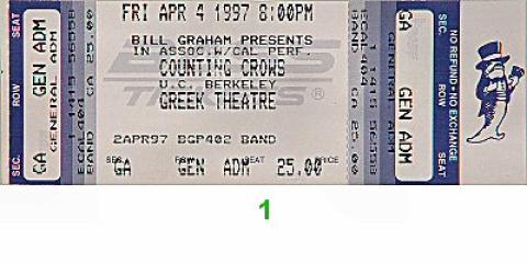 Counting Crows Vintage Ticket