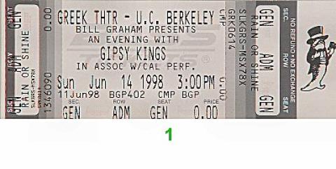 Gipsy Kings Vintage Ticket