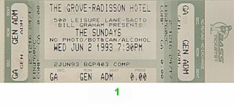 The Sundays Vintage Ticket
