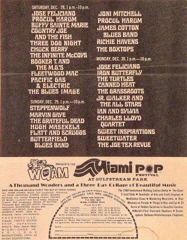 Miami Pop Festival Handbill