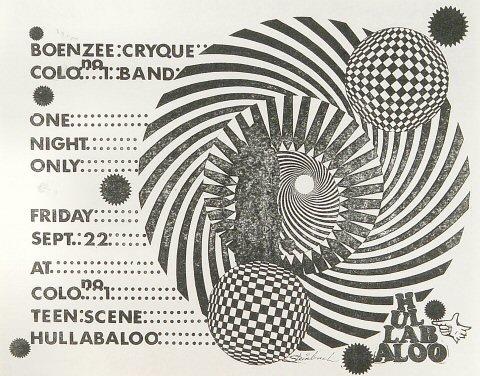 Boenzee Cryque Handbill