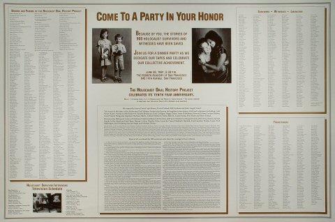 The Holocaust Oral History Project Poster