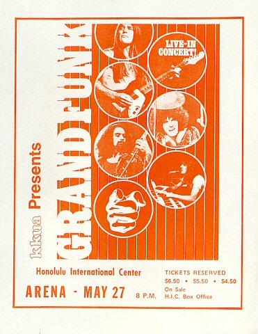 Grand Funk Railroad Handbill