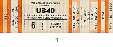 UB40 Vintage Ticket