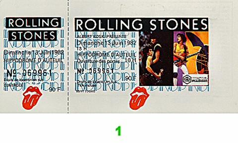 The Rolling Stones Vintage Ticket