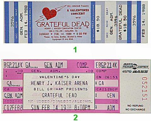 Grateful Dead Vintage Ticket