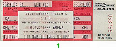 Dio Vintage Ticket