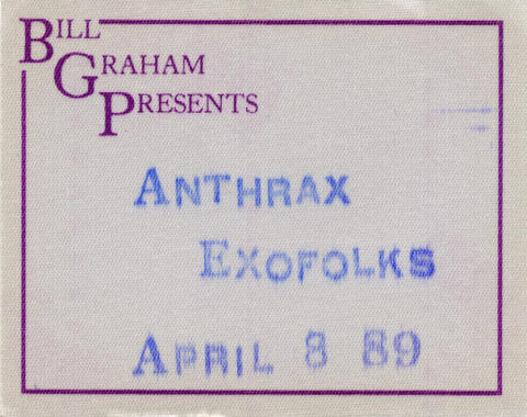 Anthrax Backstage Pass