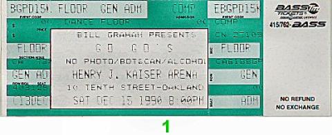 The Go-Go's Vintage Ticket