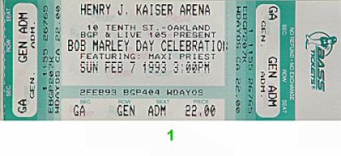 Maxi Priest Vintage Ticket