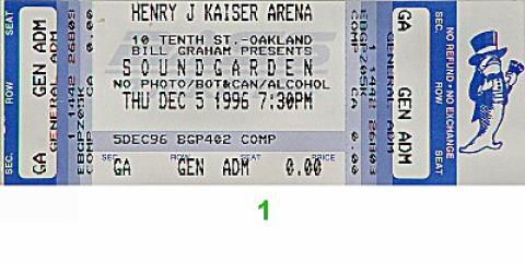 Soundgarden Vintage Ticket