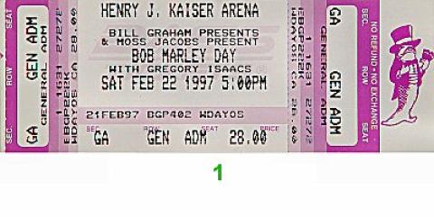 Gregory Isaacs Vintage Ticket