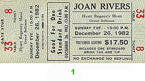 Joan Rivers Vintage Ticket