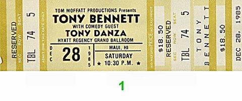 Tony Bennett Vintage Ticket