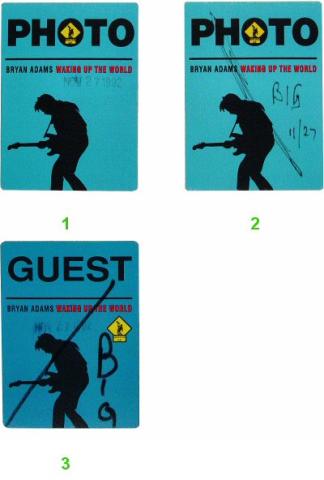 Bryan Adams Backstage Pass