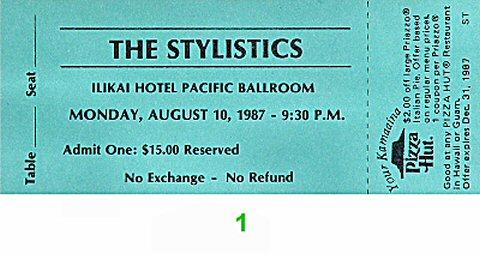The Stylistics Vintage Ticket