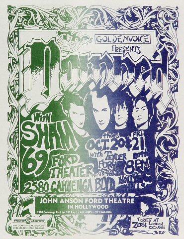 The Damned Handbill