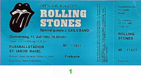 The Rolling Stones Vintage Ticket