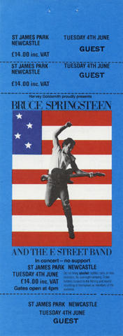 Bruce Springsteen & the E Street Band Vintage Ticket