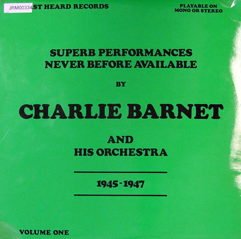 Charlie Barnet And His Orchestra Vinyl 12"