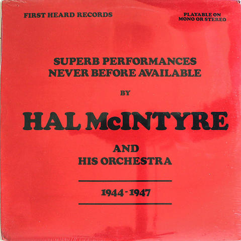 Hal McIntyre And His Orchestra Vinyl 12"