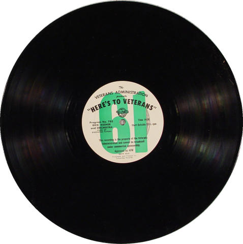 Here's To Veterans Program No. 783/784 Vinyl 12"