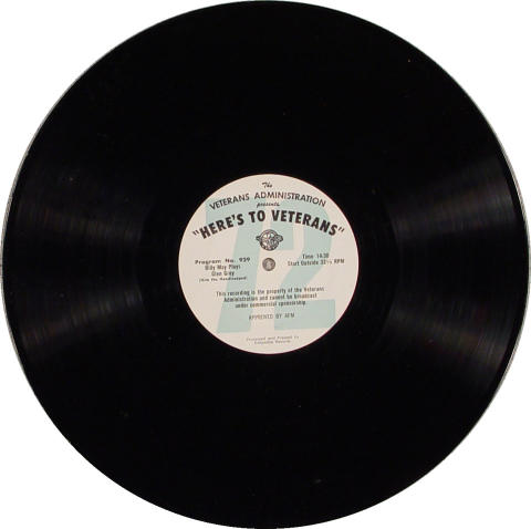 Here's To Veterans Program No. 929/930 Vinyl 12"