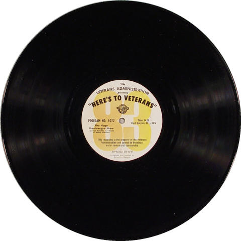 Here's To Veterans Program No. 1072/1073 Vinyl 12"