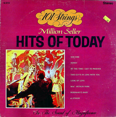 101 Strings: Hits Of Today Vinyl 12"