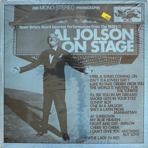 Al Jolson Vinyl 12"