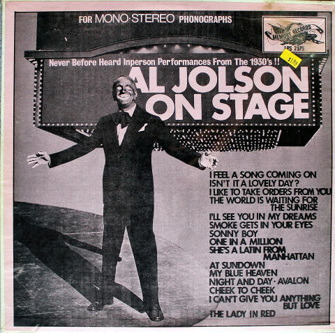 Al Jolson Vinyl 12"